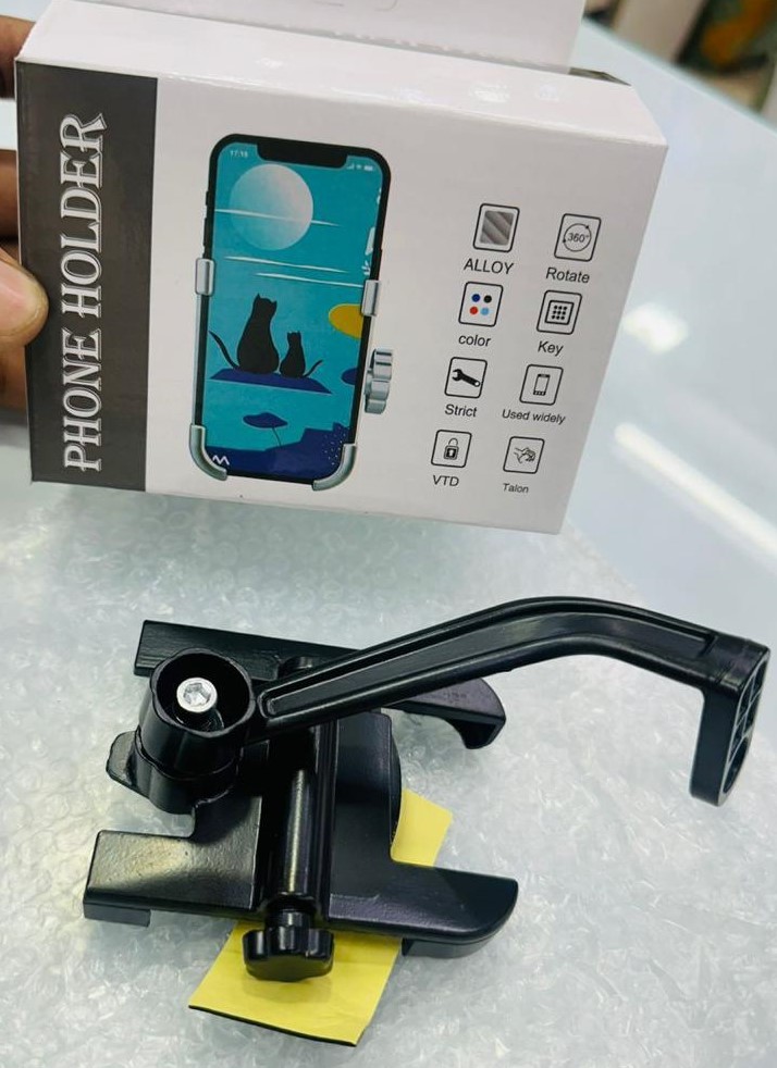 C2 Mobile Phone Holder Stand for Bikes, Scooty, Autos, 360° Rotation, One-Click Locking, Anti-Shaking Design, Perfect for GPS Navigation